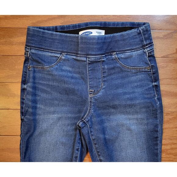Old Navy Women Size 2 Rockstar Jegging Pull On Jeans Distressed Ripped - Picture 3 of 11